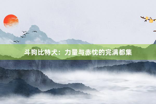 斗狗比特犬：力量与赤忱的完满都集